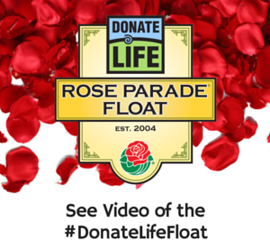 donate life rose parade float 2022